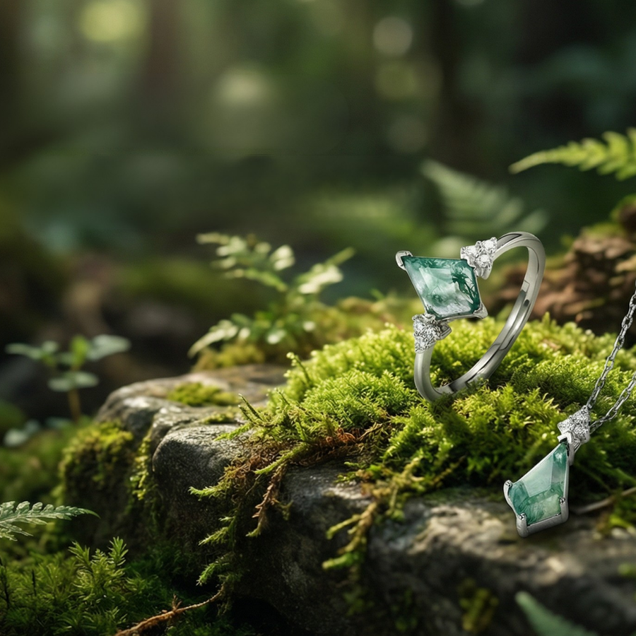 Moss necklace