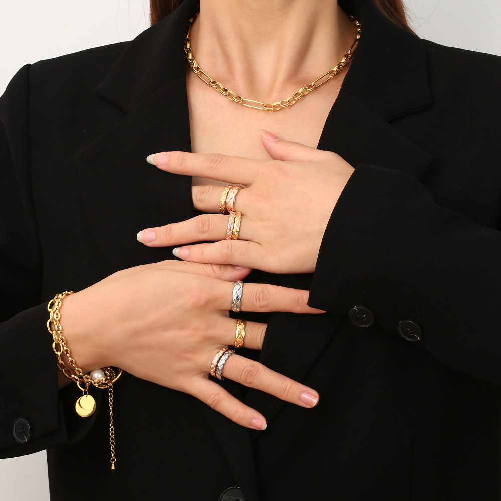 Woven Texture Women's Ring