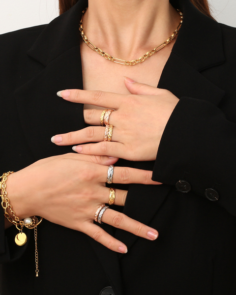 Woven Texture Women's Ring