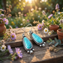 Western Turquoise Drop Earrings