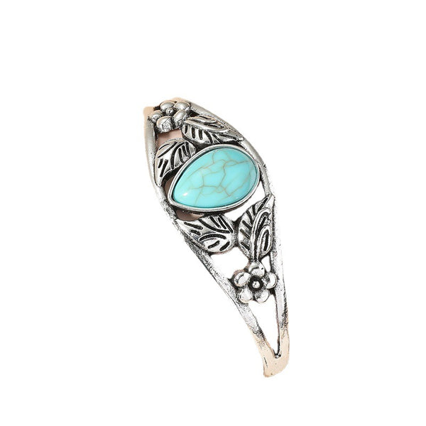Turquoise Floral Cuff Bracelet