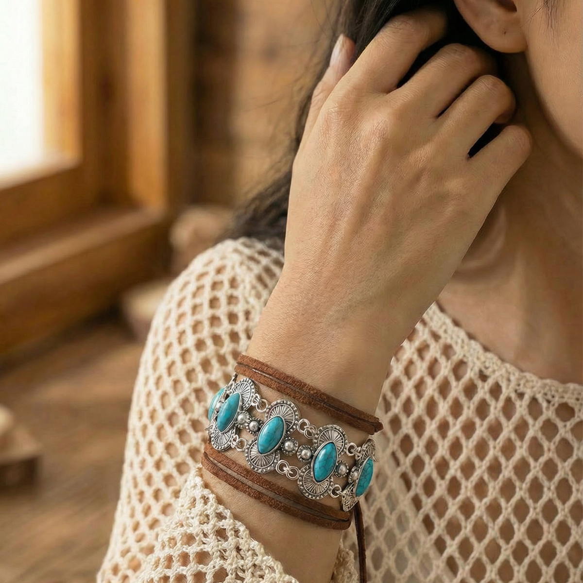 Desert Bloom Turquoise Bracelet
