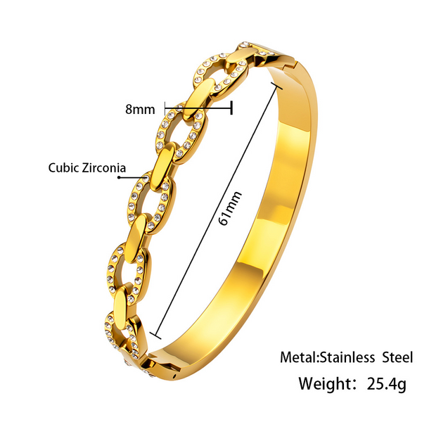 Pig Nose Link Bangle — A Modern Symbol of Strength and Good Fortune