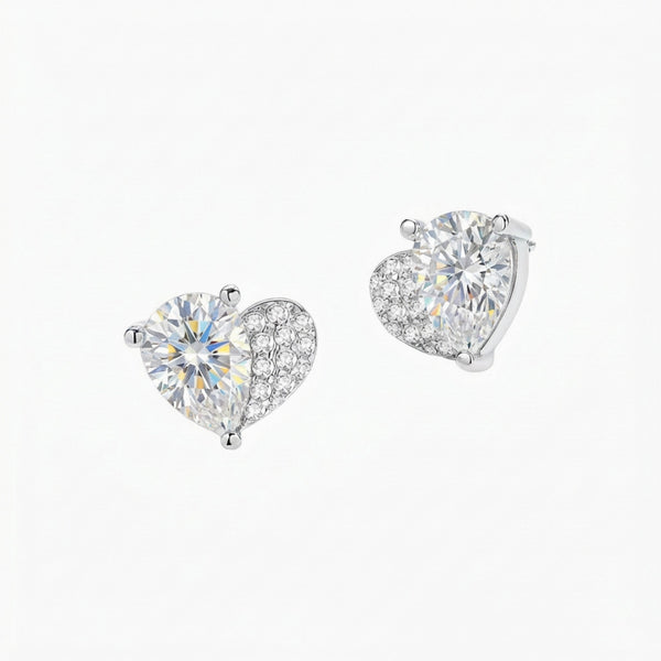 Half Heart Studs Earrings
