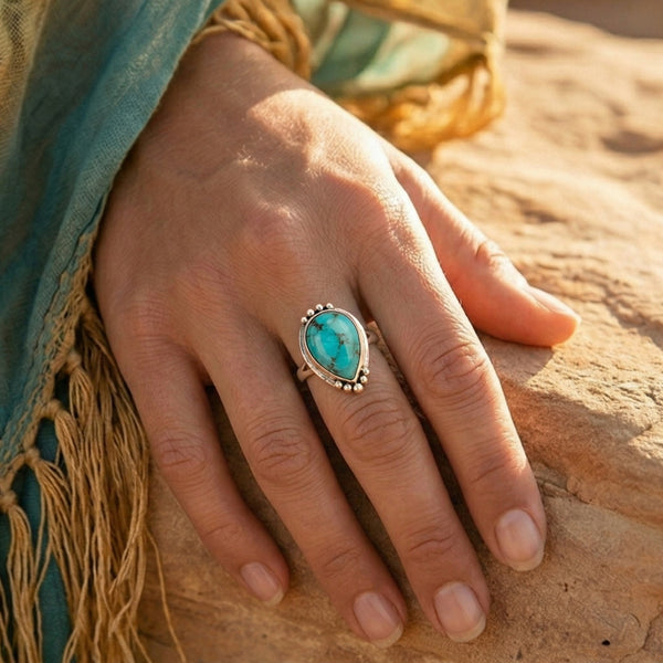 Teardrop Turquoise Ring