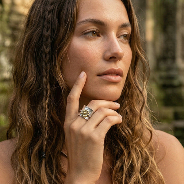 Sunflower Spinner Ring