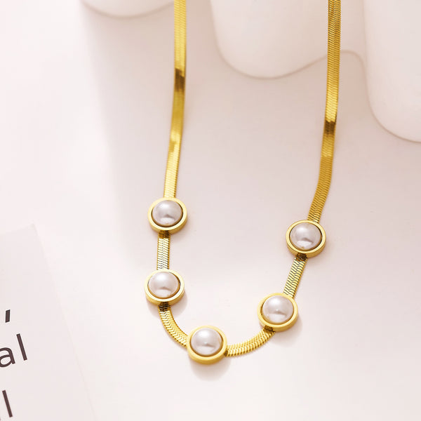 Golden Aura Pearl NecklaceGolden Aura