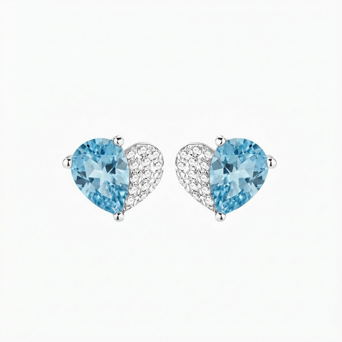 Half Heart Studs Earrings