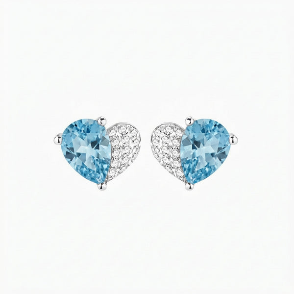 Half Heart Studs Earrings