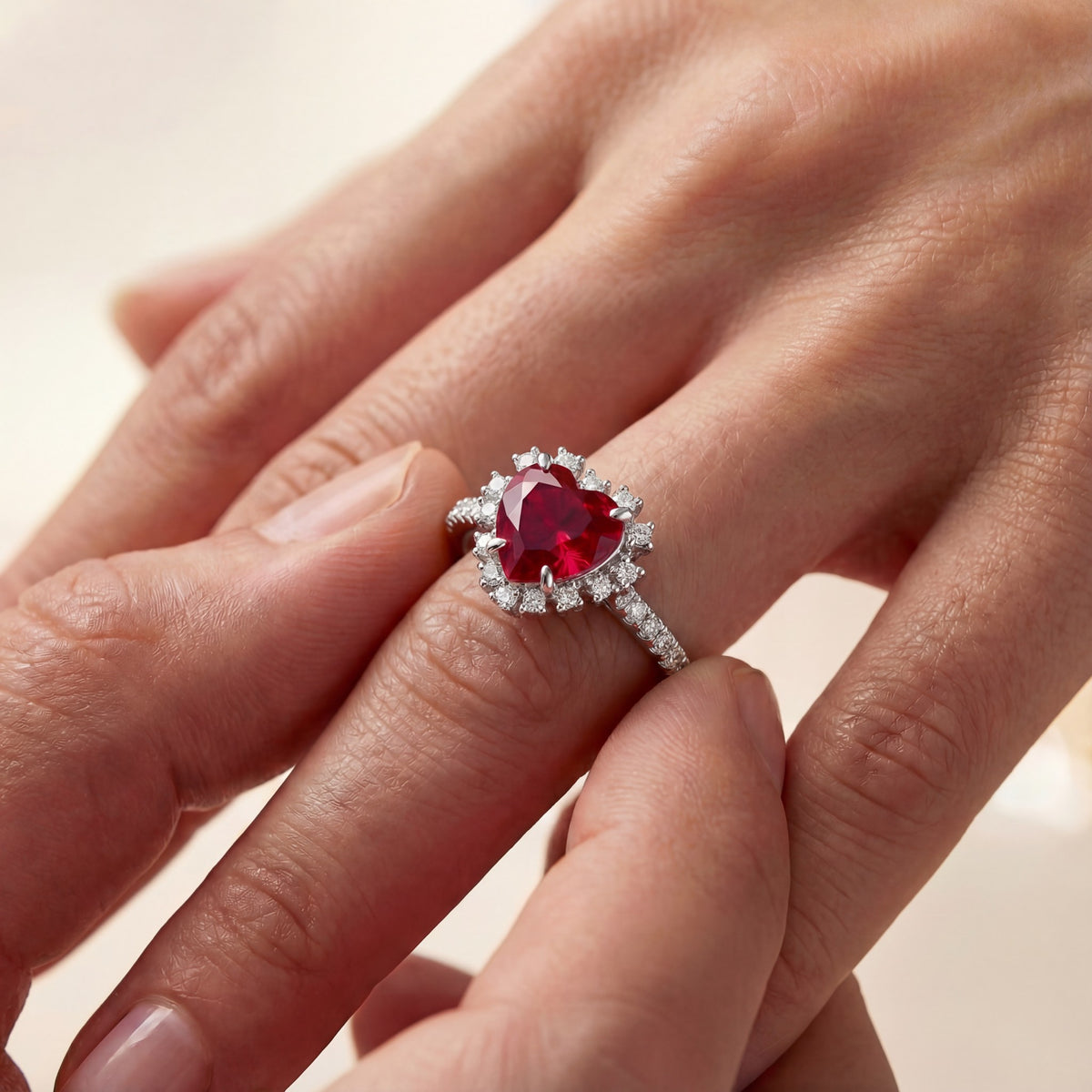 Crimson Bloom Ring