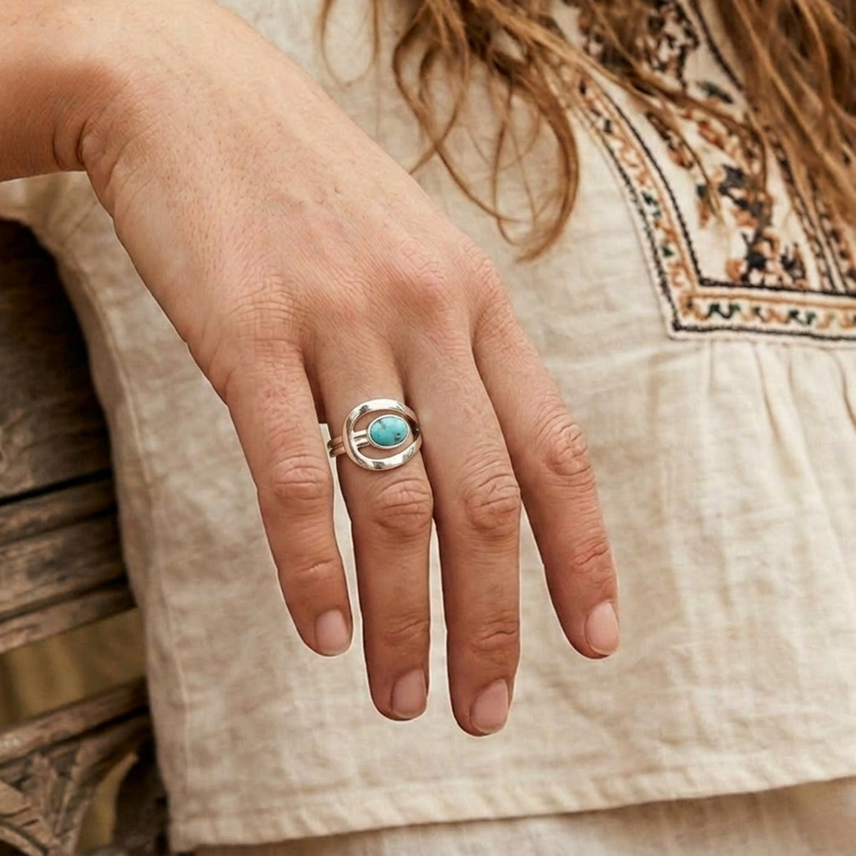 Oval Turquoise Ring