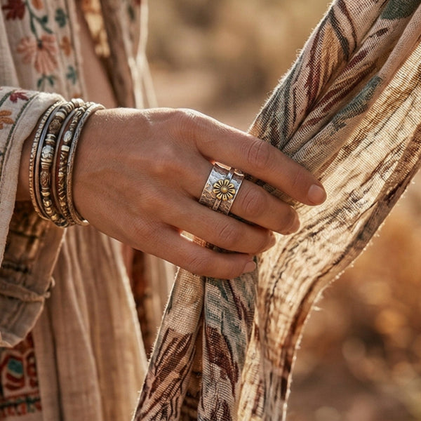 Sunflower Spinner Ring