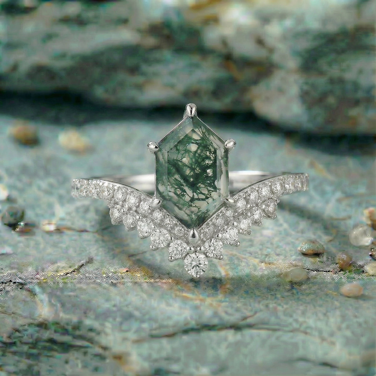 Leafline Crown Ring