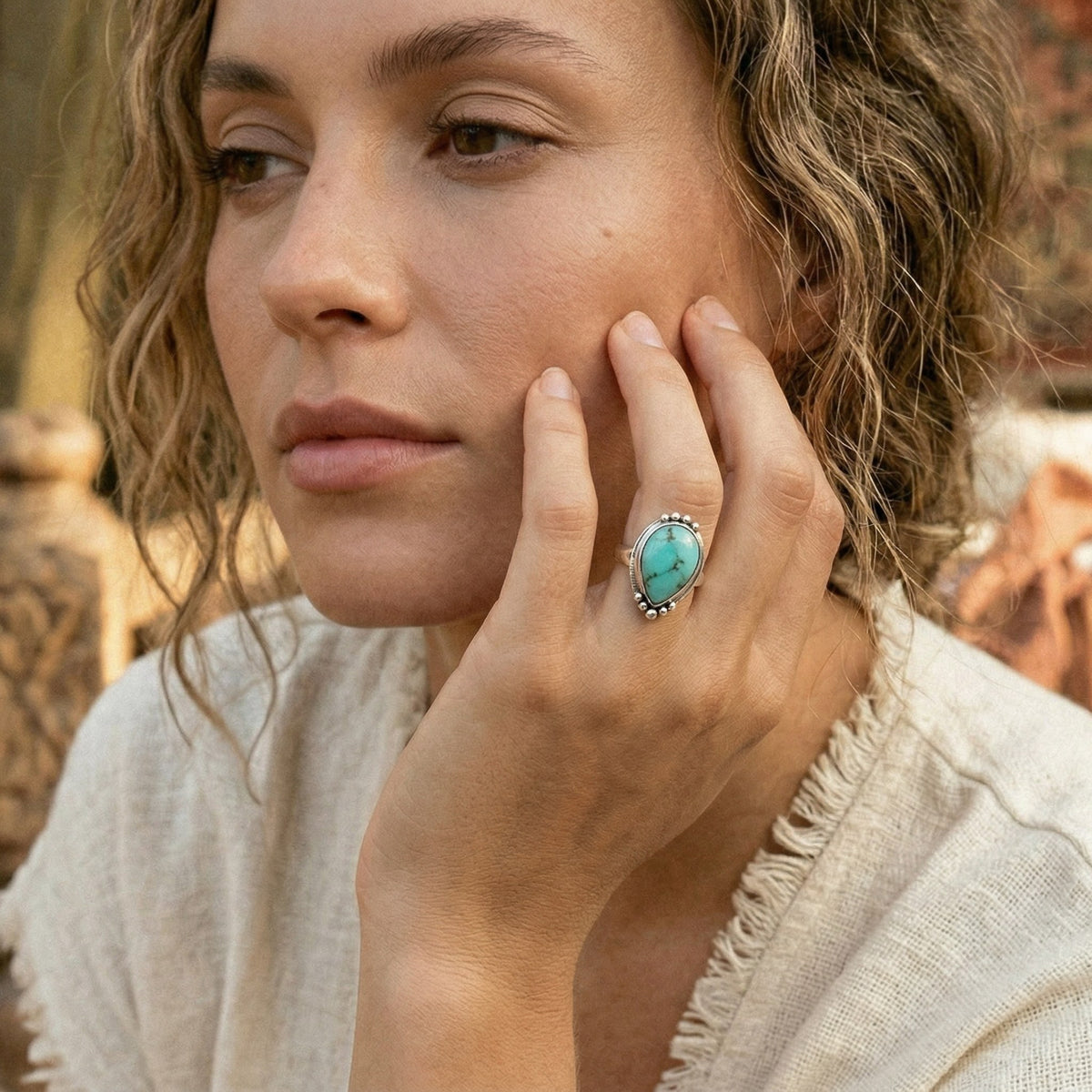 Teardrop Turquoise Ring