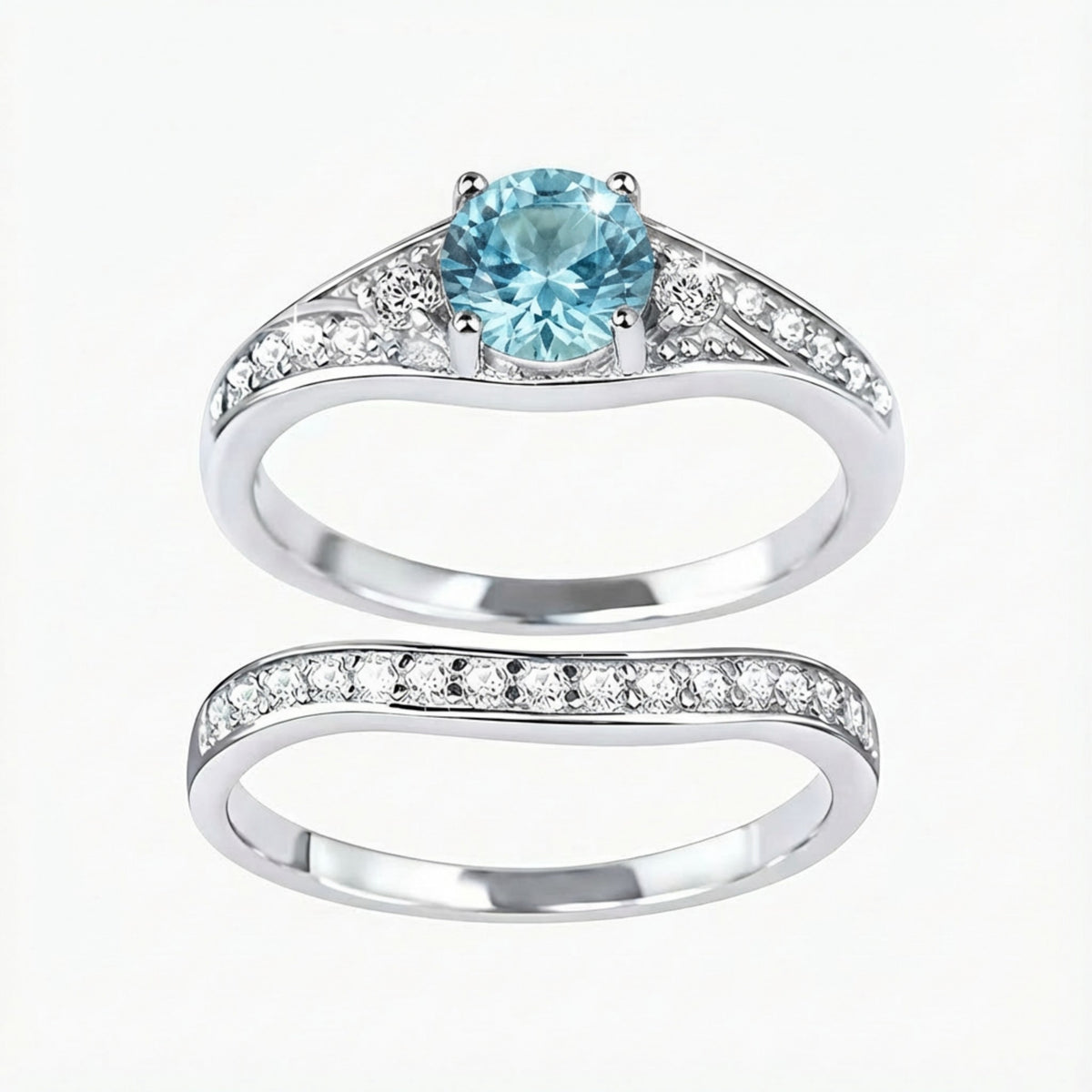 Heart Vow Ring Set