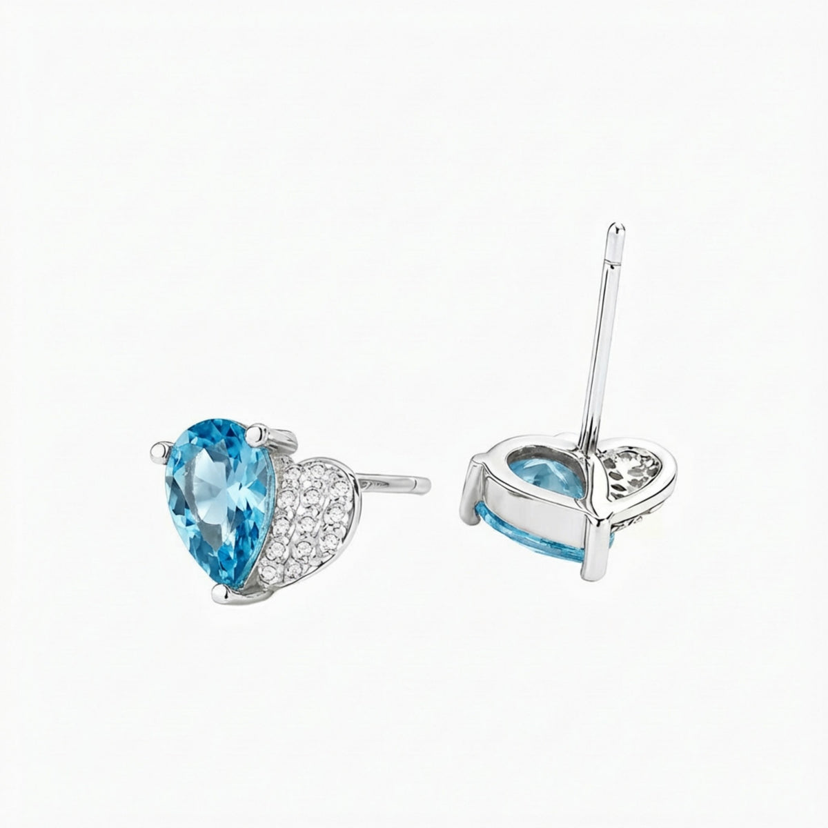 Half Heart Studs Earrings