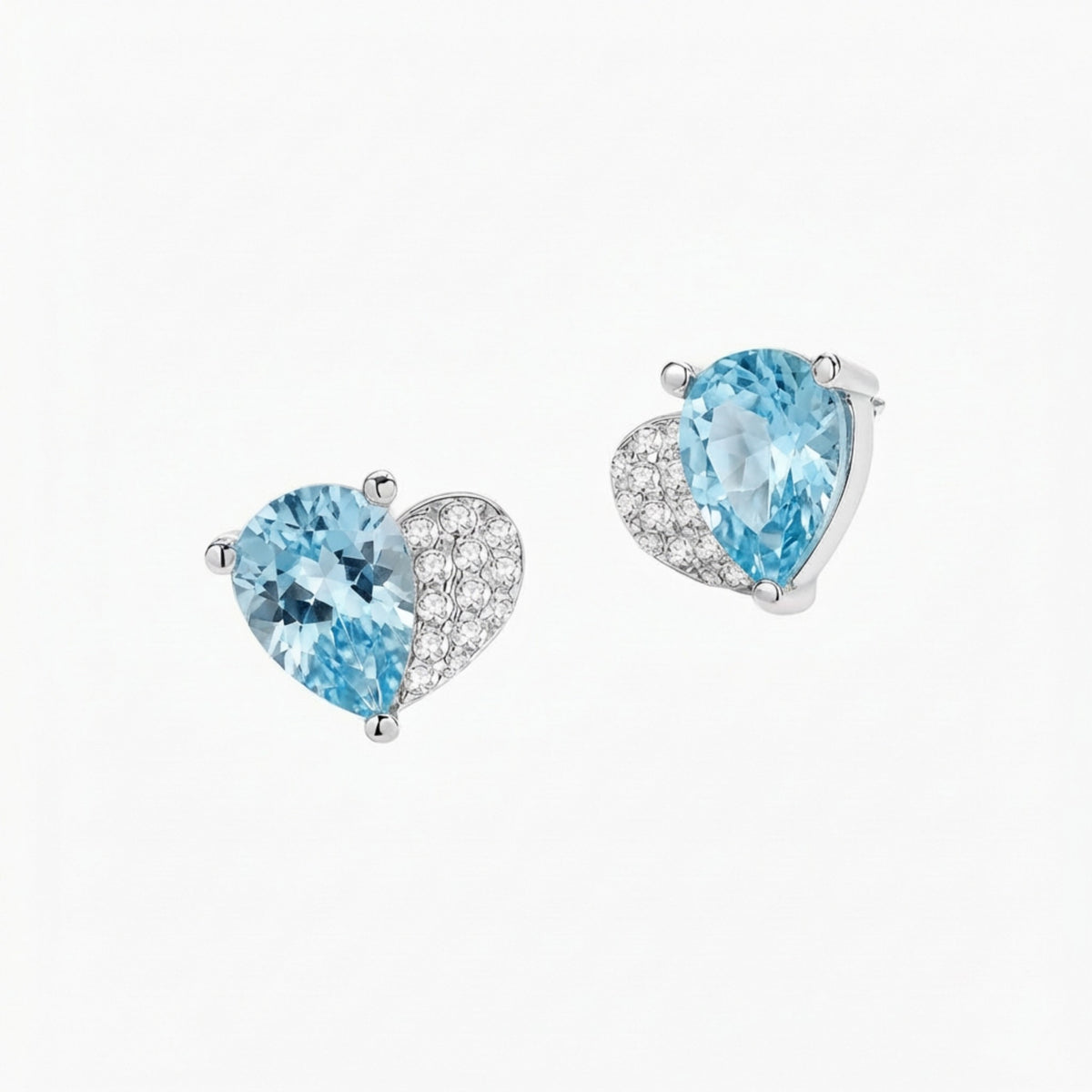 Half Heart Studs Earrings