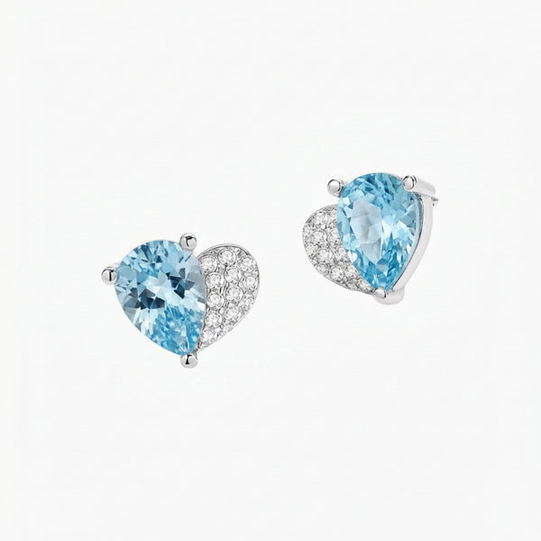 Half Heart Studs Earrings