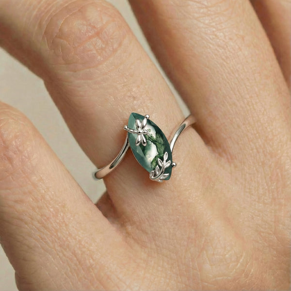 Leafwhisper Dragonfly Ring