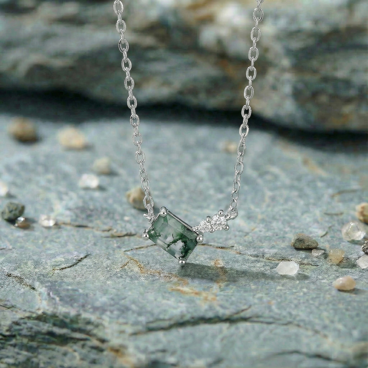 Forest Cube Necklace