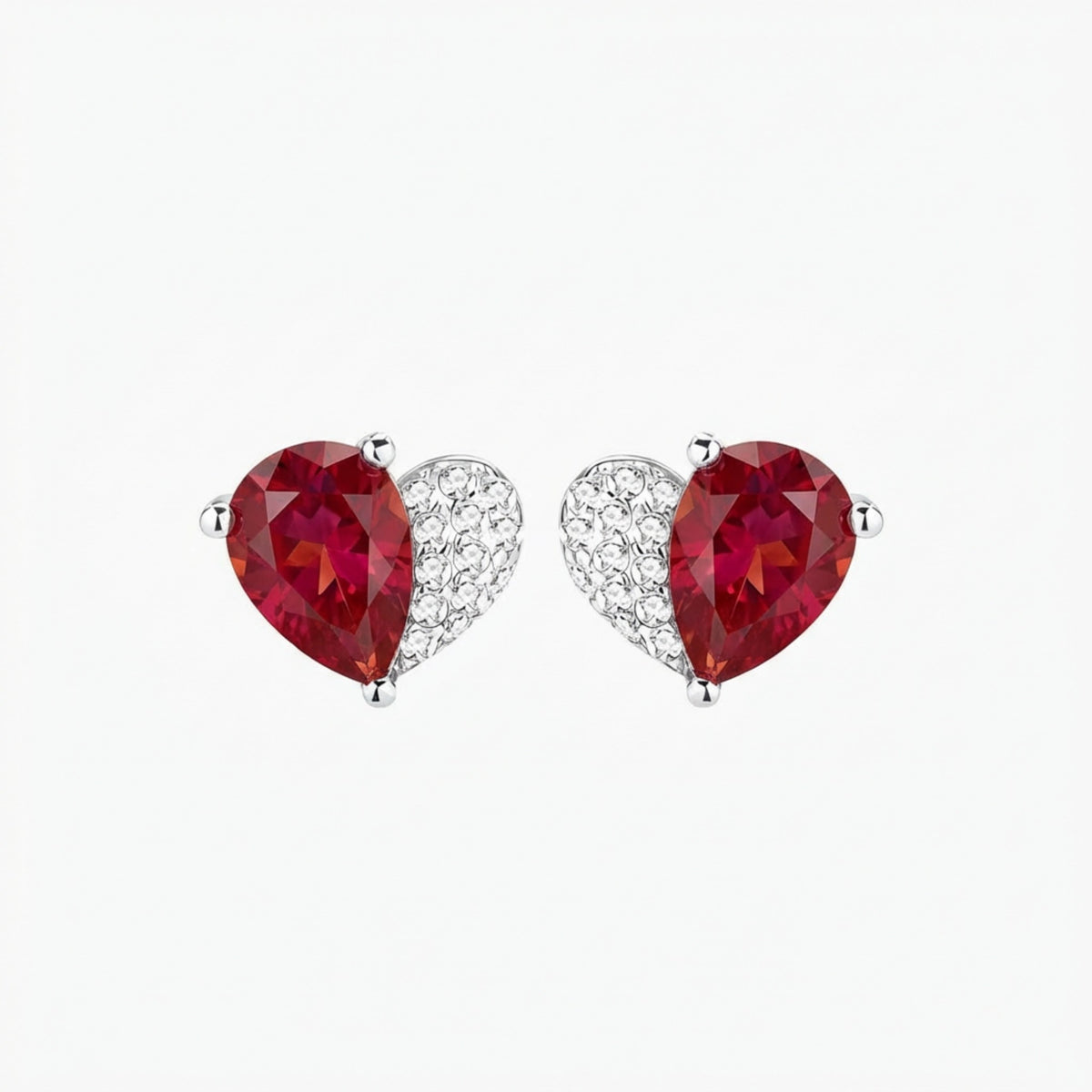Half Heart Studs Earrings