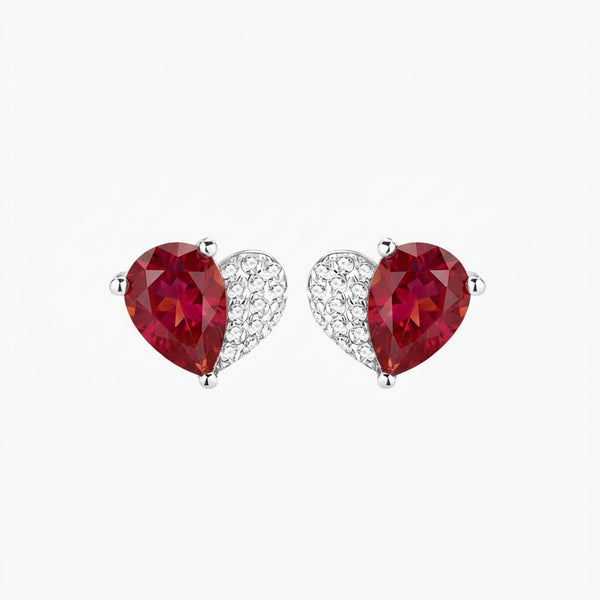 Half Heart Studs Earrings