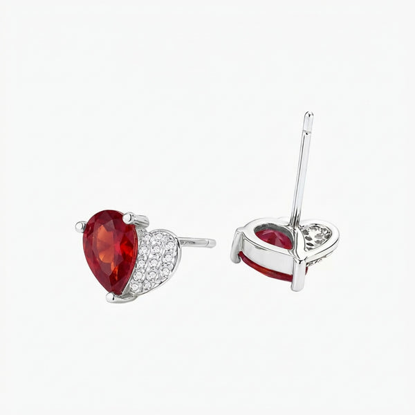 Half Heart Studs Earrings