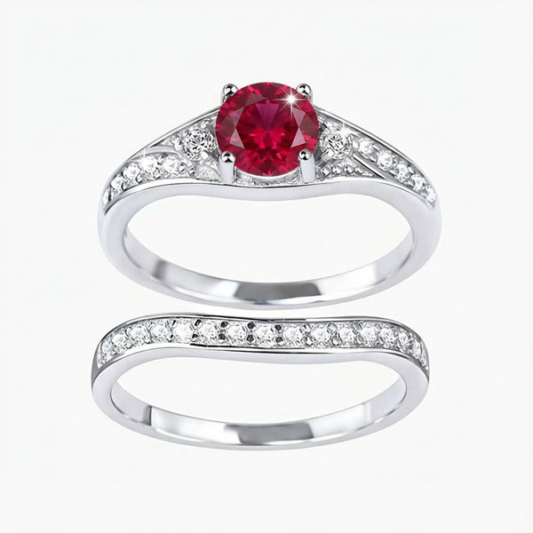 Heart Vow Ring Set