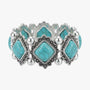 Western Heritage Square Turquoise Bracelet