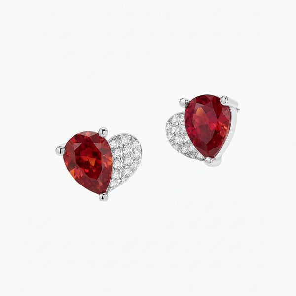 Half Heart Studs Earrings