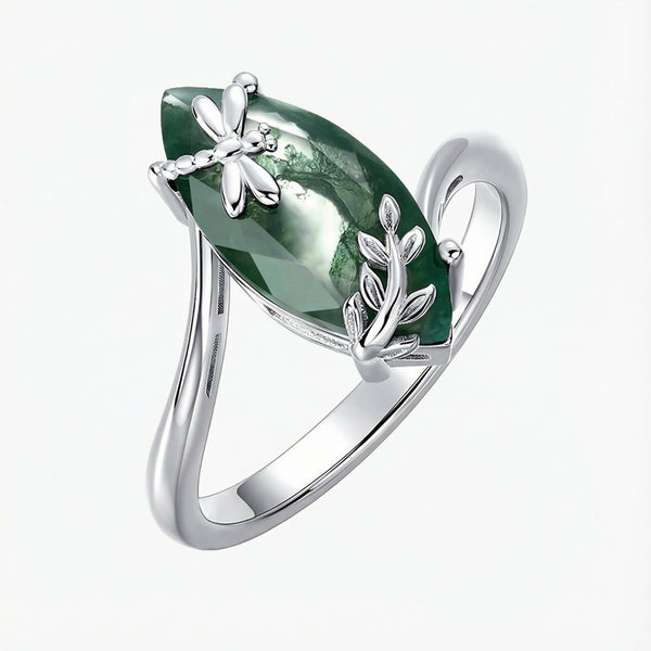 Leafwhisper Dragonfly Ring