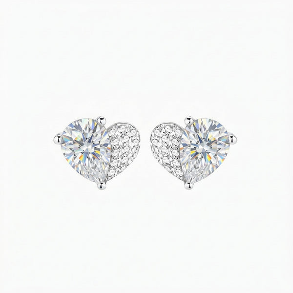 Half Heart Studs Earrings