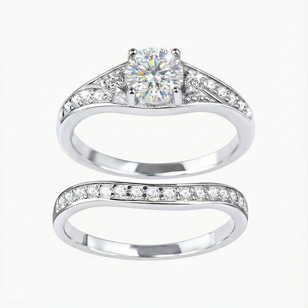 Heart Vow Ring Set