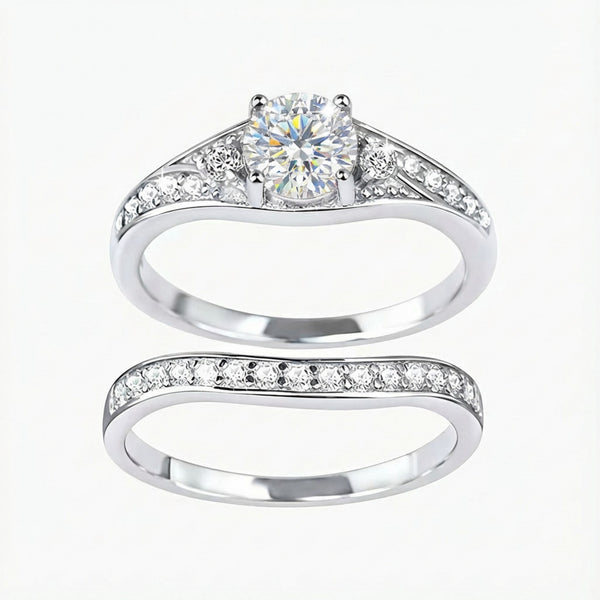 Heart Vow Ring Set