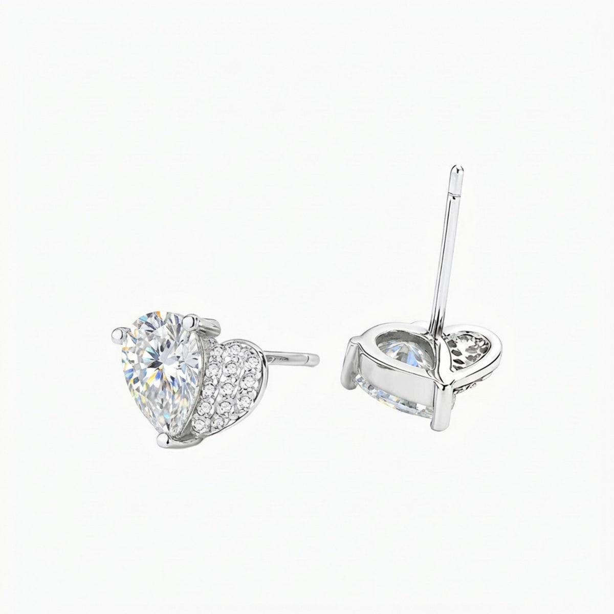 Half Heart Studs Earrings