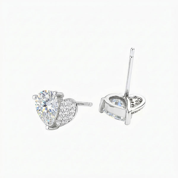Half Heart Studs Earrings