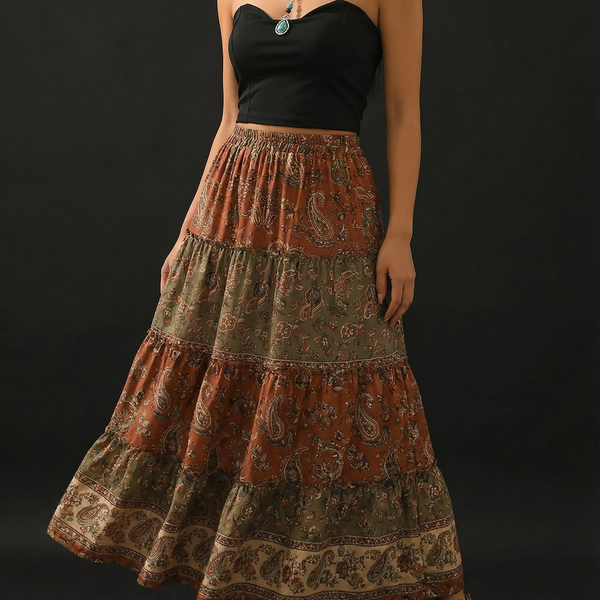 Turquoise velvet and wooden bead necklace for women, layered choker