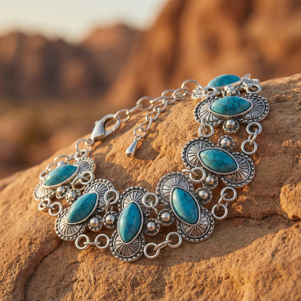 Desert Bloom Turquoise Bracelet