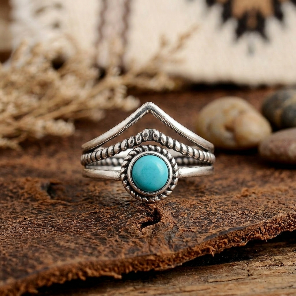Triangle Heart Ring