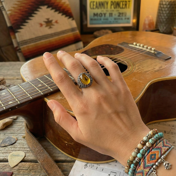 Vintage Amber Ring