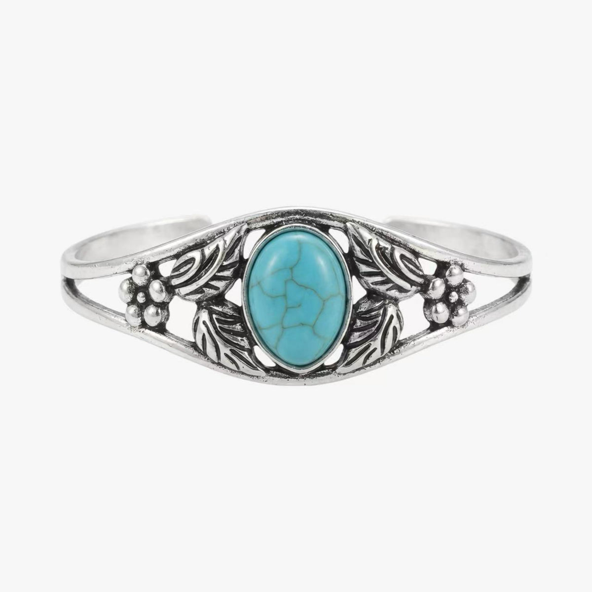 Turquoise Floral Cuff Bracelet