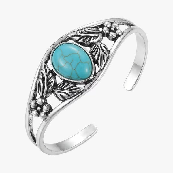 Turquoise Floral Cuff Bracelet
