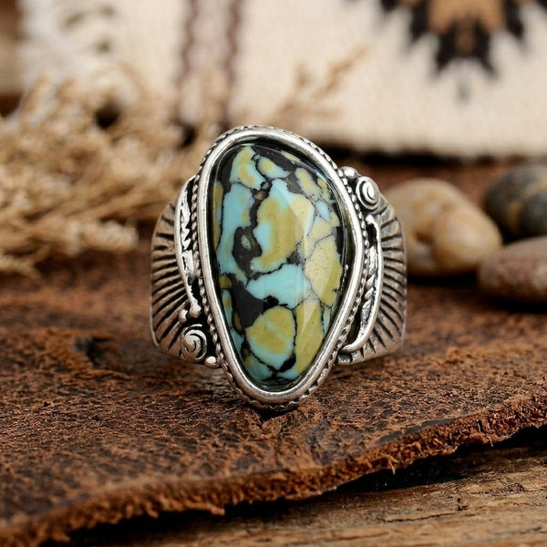 Natural Turquoise Statement Ring