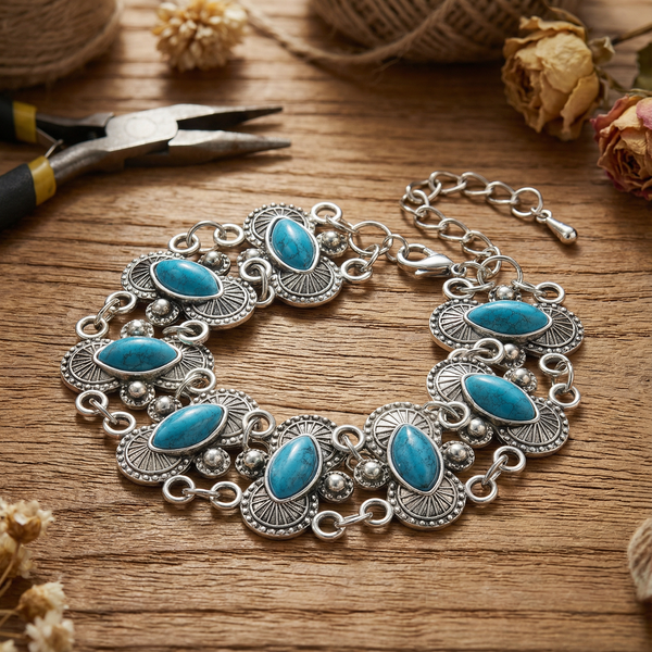 Desert Bloom Turquoise Bracelet