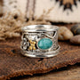 Turquoise Flower Spinner Ring