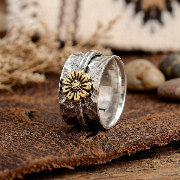 Sunflower Spinner Ring