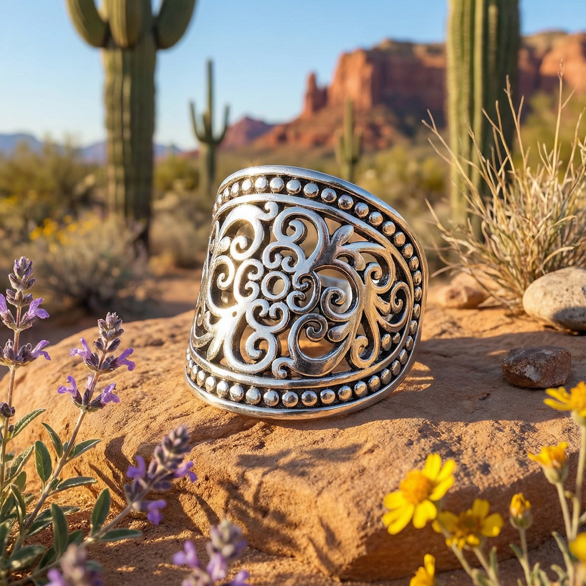 Handcrafted Filigree Design Ring