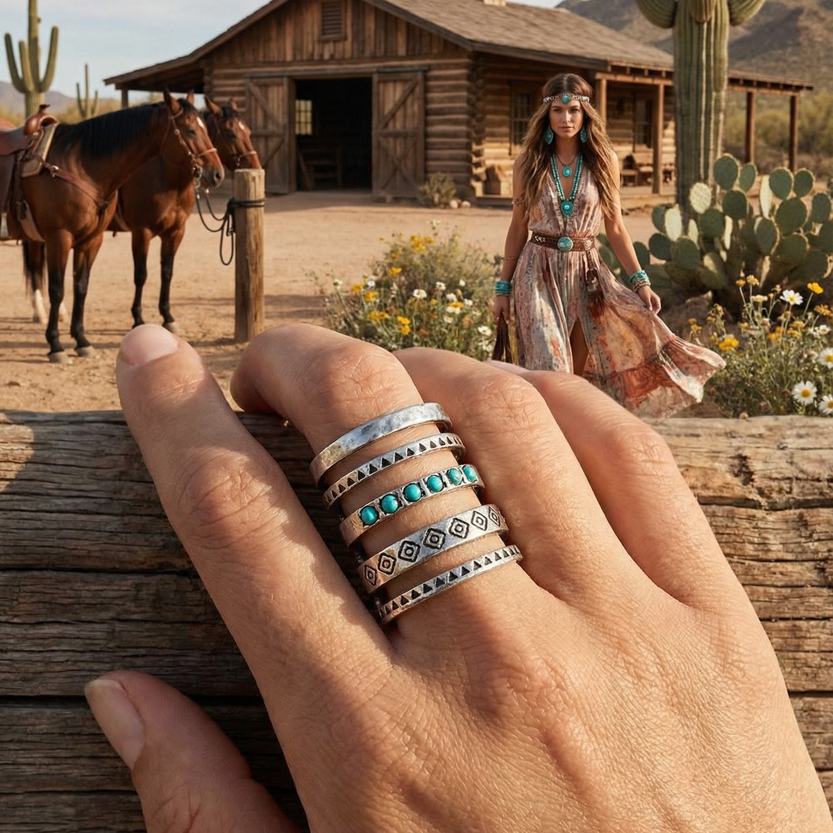 Multi Layer Stacking Design Ring