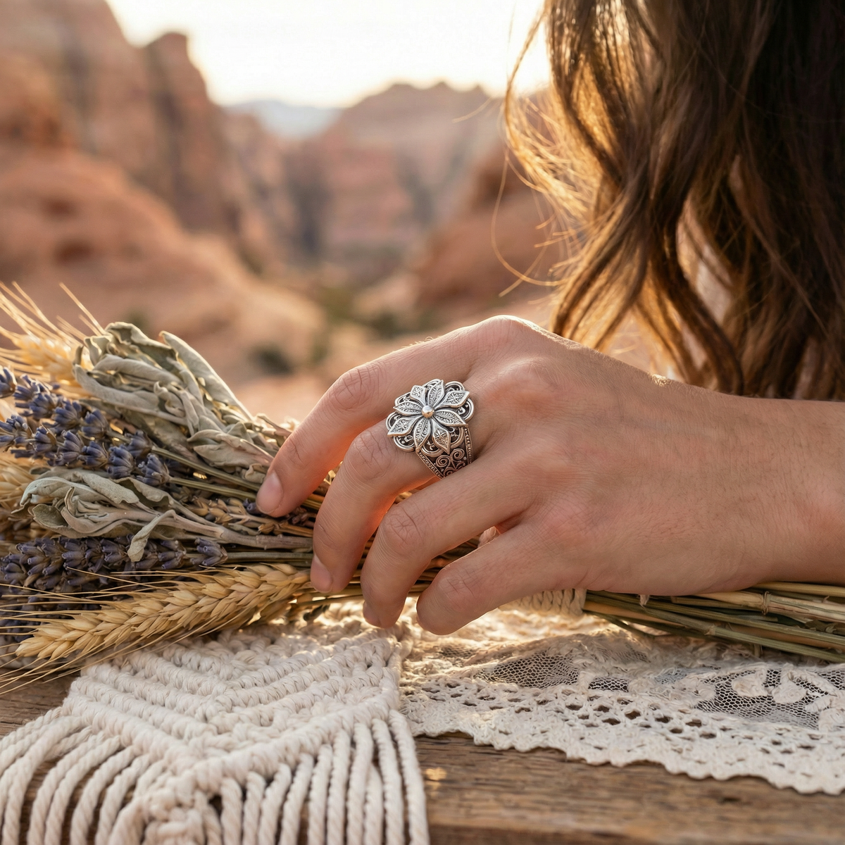 Wild Bloom Vintage Ring