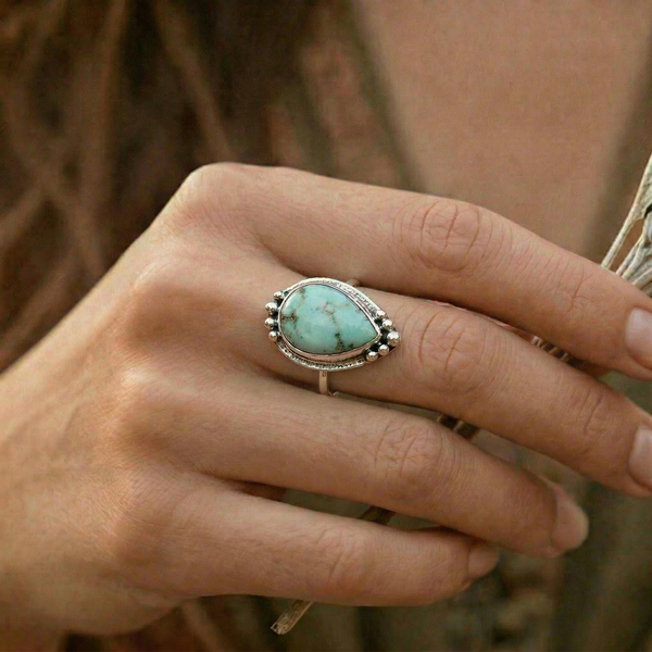 Teardrop Turquoise Ring